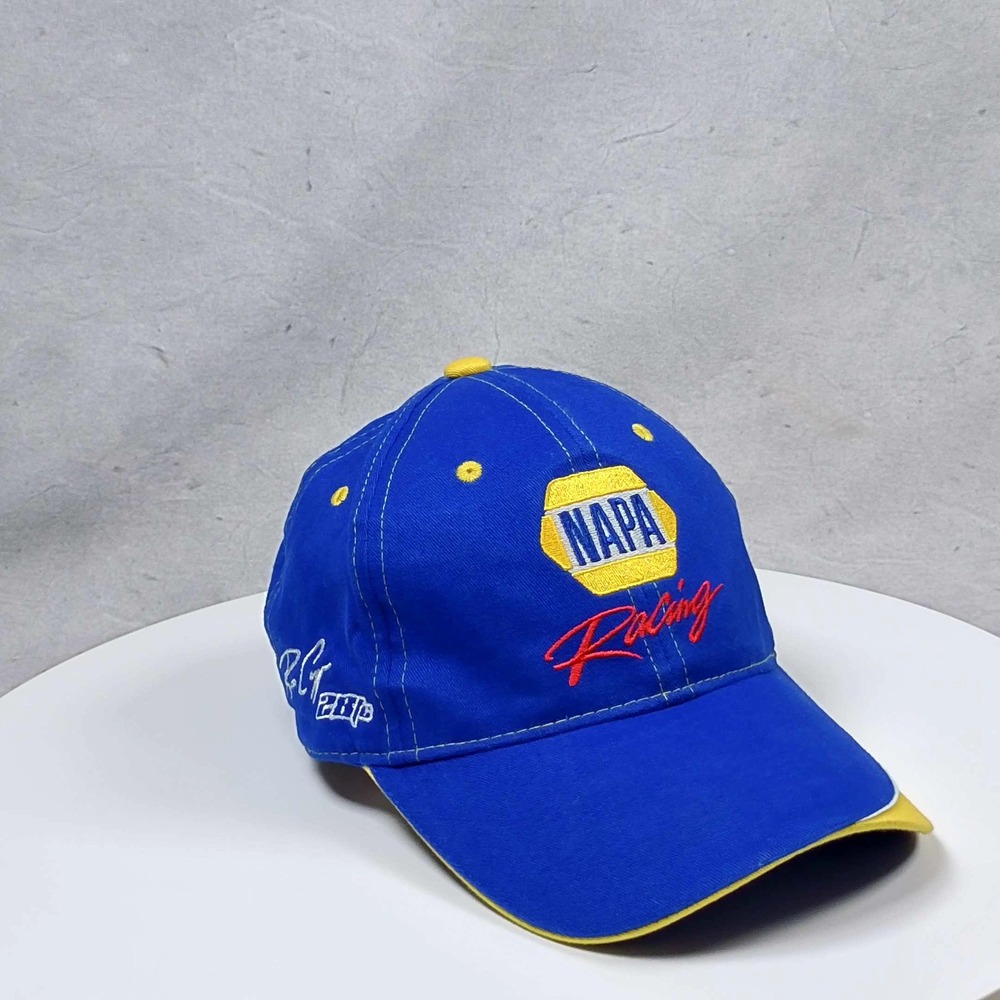 NAPA Racing‎ Men's Blue Yellow Baseball Cap Michael Waltrip Signature 56